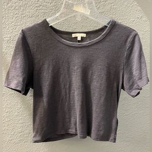 NWOT GB gray crop shirt size small